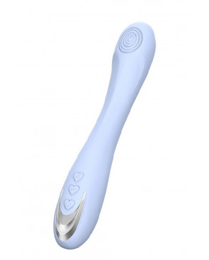 Vibromasseur silicone 10 modes de vibration USB bleu - BOZ-053TUR