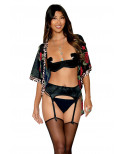 Soutien-gorge Demi-Seins en satin noir - DG13254BLK