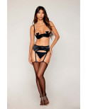 Soutien-gorge Demi-Seins en satin noir - DG13254BLK