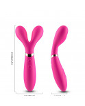 Vibromasseur Wand  rose en forme de Y avec 3 moteurs - USK-W04PNK