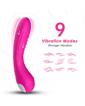 Vibromasseur courbé 9 modes de vibration rose - USK-V01PNK
