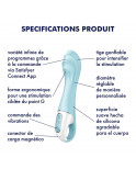 Vibromasseur gonflant connecté bleu USB Air Pump Vibrator 5 Satisfyer - CC597802