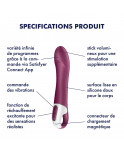 Vibromasseur chauffant connecté USB rouge Big Heat Satisfyer - CC597784