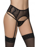Porte-jarretelles noir taille haute - MAL103BLK
