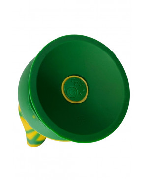 Gode ventouse tentacule Kraken vibrant 21 cm vert et jaune USB - WS-NV101