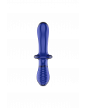 Gode en verre borosilicaté massif bleu Double Crystal Satisfyer - CC597828