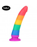 Gode ventouse multicouleur taille S - DO-045-RAI-S