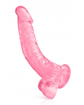 Gode jelly courbe rose ventouse taille XL 22cm - CC570133