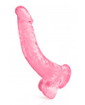 Gode jelly courbe rose ventouse taille XL 22cm - CC570133