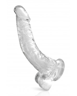 Gode jelly courbe transparent ventouse taille XL 22cm - CC570126