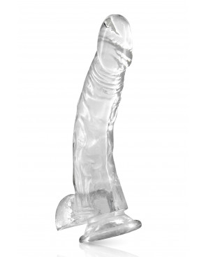 Gode jelly courbe transparent ventouse taille XL 22cm - CC570126