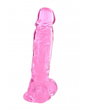 Gode jelly rose ventouse taille XL 22cm - CC570132