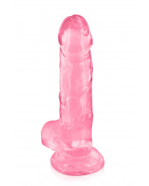 Gode jelly rose ventouse taille L 20cm - CC570131