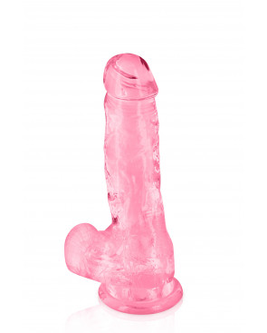 Gode jelly rose ventouse taille M 17.5cm - CC570130