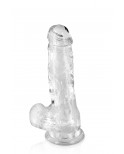 Gode jelly transparent ventouse taille M 17.5cm - CC570123 Gode jelly transparent ventouse taille M 17.5cm - CC570123