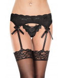 Porte jarretelles avec string papillon intégré - MH7736BLK