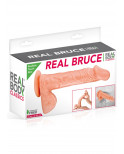 Gode réaliste grande longueur veiné avec testicules et ventouse 23cm - CC5141133194
