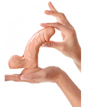 Gode réaliste avec testicules et ventouse 13cm - CC514115