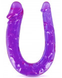 Double dong gode fléxible violet 29.5cm - CC570045