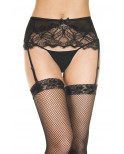 Porte jarretelles noir et string assorti - ML7704BLK