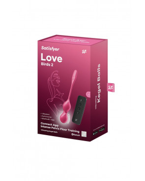 Boules de Geisha vibrantes télécommandées fushia Love Birds 2 Satisfyer - CC597866