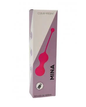 MINA Rose, Boules de Geisha en silicone médical USB avec télécommande - BQ130PNK