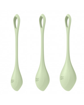 Set de 3 boules de geisha vert pastel Yoni Power 2 Satisfyer - CC597752