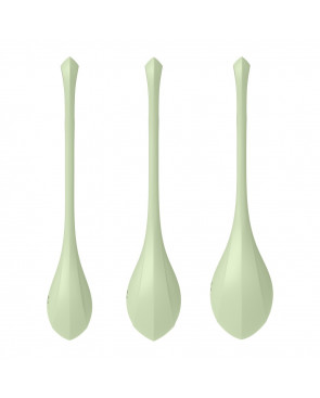 Set de 3 boules de geisha vert pastel Yoni Power 2 Satisfyer - CC597752