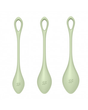 Set de 3 boules de geisha vert pastel Yoni Power 2 Satisfyer - CC597752
