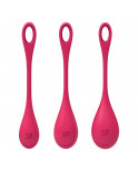 Set de 3 boules de geisha rouge Yoni Power 1 Satisfyer - CC597751