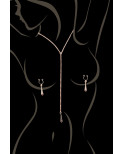 bijoux de corps, pinces de seins goutte et tour de cou chainette - SO-0184