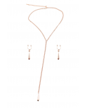 bijoux de corps, pinces de seins goutte et tour de cou chainette - SO-0184
