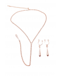 bijoux de corps, pinces de seins goutte et tour de cou chainette - SO-0184
