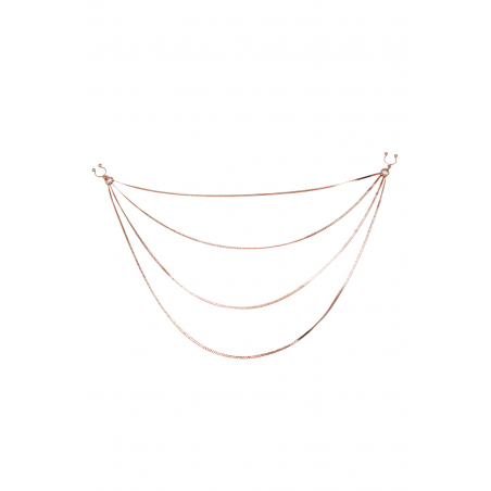 bijou pinces tétons avec 4 chainettes doré rose - SO-0188