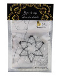 Paire de cache tétons adhésifs strass noir et blanc - NP-1020BLK
