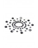 Paire de cache tétons adhésifs strass noir - NP-1030BLK