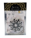 Paire de cache tétons adhésifs strass noir - NP-1030BLK