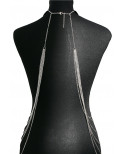 Bijou Tour de cou avec chaines de corps argenté - BCHA001SIL