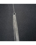 Bijou Tour de cou avec chaines de corps argenté - BCHA001SIL