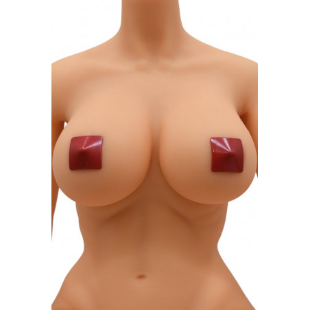 Nipple Métal rouge Cache tétons carré - 202000105