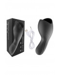 Masturbateur noir USB, 10 modes de vibration - MOC-020