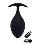 BABA, Plug vibrant anal noir USB, avec télécommande - BQ131BLK