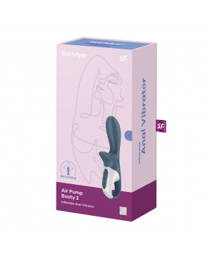 Vibromasseur gonflable anal gris USB Air Pump Booty 2 Satisfyer - CC597846