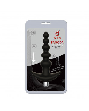 Plug anal vibrant noir en silicone - WS-NV529
