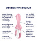 Vibromasseur anal gonflant connecté rose USB Air Pump Booty 5 Satisfyer - CC597803