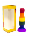Plug anal ventouse multicouleur taille M - A-005-RAI-M