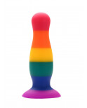 Plug anal ventouse multicouleur taille S - A-005-RAI-S