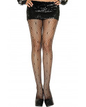 Collant en fine résille forme mini losange noir - MH5043BLK