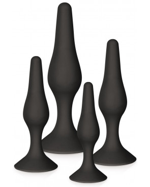 Coffret 4 plugs plaisir anal noirs - CC5700900010