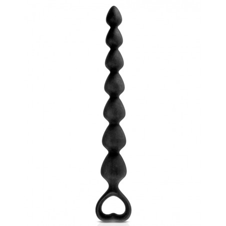 Chapelet plug anal noir 27cm - CC5710042010
